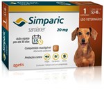 Ficha técnica e caractérísticas do produto Antipulgas Zoetis Simparic 20 Mg para Cães 5,1 a 10 Kg com 1 Comprimido