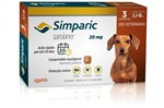Ficha técnica e caractérísticas do produto Antipulgas Zoetis Simparic 20 Mg para Cães 5,1 a 10 Kg - com 3 Comprimidos