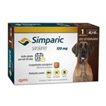 Ficha técnica e caractérísticas do produto Antipulgas Zoetis Simparic 120 Mg para Cães 40,1 Á 60 Kg 1 Comprimido