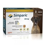 Ficha técnica e caractérísticas do produto Antipulgas Zoetis Simparic 120 Mg para Cães 40,1 Á 60 Kg - 3 Comprimidos