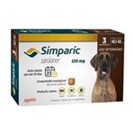 Ficha técnica e caractérísticas do produto Antipulgas Zoetis Simparic 120 Mg para Cães 40,1 a 60 Kg