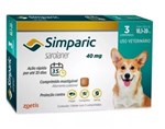 Antipulgas Zoetis Simparic 40 Mg para Cães 10,1 a 20 Kg - 3 Comprimidos