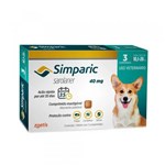 Ficha técnica e caractérísticas do produto Antipulgas Zoetis Simparic 40 Mg para Cães de 10,1 a 20 Kg