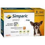 Ficha técnica e caractérísticas do produto Antipulgas Zoetis Simparic 5 Mg para Cães 1,3 a 2,5 Kg