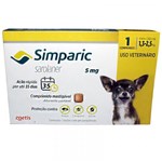 Ficha técnica e caractérísticas do produto Antipulgas Zoetis Simparic 5mg para Cães 1,3 a 2,5 Kg - 1 Comprimido