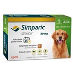 Ficha técnica e caractérísticas do produto Antipulgas Zoetis Simparic 80 Mg para Cães 20,1 a 40 Kg - 1 Comprimidos