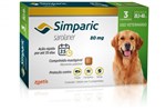 Ficha técnica e caractérísticas do produto Antipulgas Zoetis Simparic 80 Mg para Cães 20,1 a 40 Kg com 3 Comprimidos