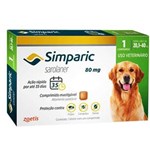 Ficha técnica e caractérísticas do produto Anti Pulgas Zoetis Simparic 80 Mg para Cães 20,1 a 40 Kg