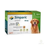 Ficha técnica e caractérísticas do produto Antipulgas Zoetis Simparic 80mg para Cães 20 a 40Kg - 1 Comprimido