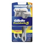 Ficha técnica e caractérísticas do produto Aparelho de Barbear Descartável Gillette Prestobarba 3 C/ 3un