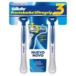 Aparelho de Barbear Gillette Prestobarba Ultragrip3 Descartável - 2 Unidades