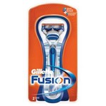 Ficha técnica e caractérísticas do produto Aparelho de Barbear Gillette Fusion com 2 Cargas 15655ID – Prata/Laranja