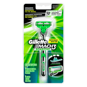 Ficha técnica e caractérísticas do produto Aparelho de Barbear Gillette Mach3 Sensitive + 1 Cartucho