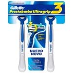 Ficha técnica e caractérísticas do produto Aparelho de Barbear Gillette Prestobarba Ultragrip 3 Fixo 2 Unidades