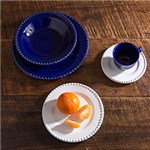 Aparelho de Jantar 20 Peças Cerâmica Poá Branco e Azul - La Cuisine