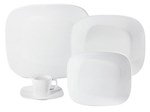 Aparelho de Jantar 20 Peças Oxford Porcelana - Retangular White Shift White