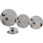 Ficha técnica e caractérísticas do produto Aparelho de Jantar 20 Peças Porcelana Butterflies Branco - Lyor