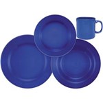Ficha técnica e caractérísticas do produto Aparelho de Jantar 12 Peças Cerâmica Donna Biona Azul Marinho - Azul Marinho