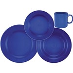 Ficha técnica e caractérísticas do produto Aparelho de Jantar 12 Peças Cerâmica Donna Biona Azul Marinho