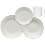 Ficha técnica e caractérísticas do produto Aparelho de Jantar 12 Peças Cerâmica Donna Biona Branco - Branco