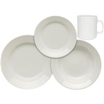 Ficha técnica e caractérísticas do produto Aparelho de Jantar 12 Peças Cerâmica Donna Biona Branco