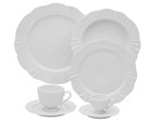 Aparelho de Jantar 42 Peças Oxford Porcelana - Redondo Branco Soleil White