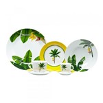 Ficha técnica e caractérísticas do produto Aparelho de Jantar 42pc de Porcelana Folha de Bananeira - Lyor