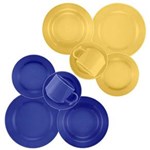 Ficha técnica e caractérísticas do produto Aparelho de Jantar/Chá 40 Peças Donna Azul/Amarelo - Oxford - Oxford