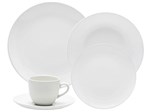 Aparelho de Jantar Chá 20 Peças Oxford - Porcelana Redondo Branco Coup White