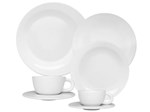 Ficha técnica e caractérísticas do produto Aparelho de Jantar Chá Café 42 Peças Oxford - Porcelana Redondo Branco Moon FM42-8601