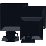 Ficha técnica e caractérísticas do produto Aparelho de Jantar/Chá/Café Porcelana 42 Peças Quartier Black - Oxford