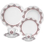 Ficha técnica e caractérísticas do produto Aparelho de Jantar Chá e Cafezinho 42 Peças Porcelana Soleil Talisma Branco - Oxford Porcelanas
