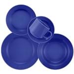 Ficha técnica e caractérísticas do produto Aparelho de Jantar e Chá 20 Peças Donna Azul