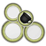 Ficha técnica e caractérísticas do produto Aparelho de Jantar e Chá 30 Peças Actual Tie Dye - Verde