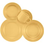 Ficha técnica e caractérísticas do produto Aparelho de Jantar e Chá 20 Peças Cerâmica Donna Amarelo - Biona