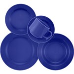 Ficha técnica e caractérísticas do produto Aparelho de Jantar e Chá Donna Azul 30 Peças - Biona