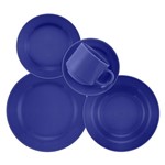 Ficha técnica e caractérísticas do produto Aparelho de Jantar e Chá Donna Azul 20 Peças Biona