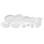 Ficha técnica e caractérísticas do produto Aparelho de Jantar e Chá Oxford Porcelanas Flamingo White SM49-9201 - 49 Peças