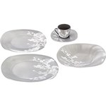 Ficha técnica e caractérísticas do produto Aparelho de Jantar em Porcelana Floral Blanc - 20 Pçs