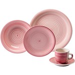 Ficha técnica e caractérísticas do produto Aparelho de Jantar Espirale 20 Peças Ceramica Rosa - La Cuisine