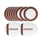 Ficha técnica e caractérísticas do produto Aparelho de Jantar Oxford Churrasco 10 Peças - Branco