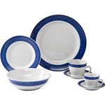 Ficha técnica e caractérísticas do produto Aparelho de Jantar Verano 42 Peças Ceramica Azul Marinho - La Cuisine