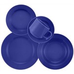 Ficha técnica e caractérísticas do produto Aparelho Jantar Chá Café 30 Peças Oxford Donna Azul