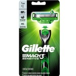 Ficha técnica e caractérísticas do produto Aparelho Recarregável e Carga para Barbear Gillette Mach3 Sensitive