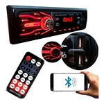 Ficha técnica e caractérísticas do produto Aparelho Som Mp3 Carro Automotivo Bluetooth Pendrive Rádio