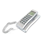 Ficha técnica e caractérísticas do produto Aparelho Telefone C/ Fio Id Chamadas - Mt-1006 - Prata - Maxtel