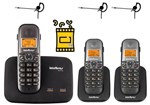 Ficha técnica e caractérísticas do produto Aparelho Telefone Fixo Sem Fio 2 Linhas 2 Ramal Bina Headset - Intelbras