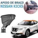 Apoio de Braço Nissan Kicks Couro Cinza Artefactum