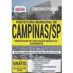 Ficha técnica e caractérísticas do produto Apostila Campinas - Sp 2019 - Professor Iii – Geografia