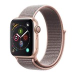 Apple Watch Series 4, 40 Mm, Alumínio Dourado, Pulseira Esportiva Loop Rosa e Fecho Ajustável - MU69